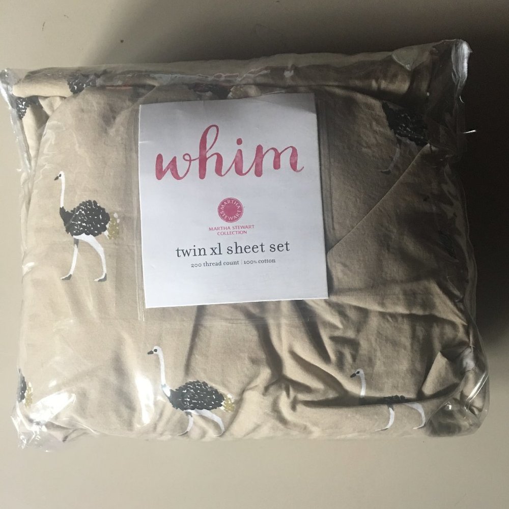WHIM Ostrich Twin XL sheet set